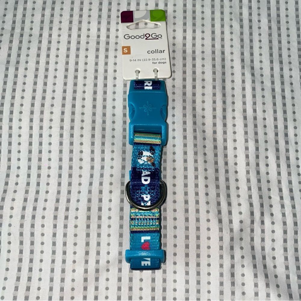 Good 2 Go Adjustable Collar For Dogs Blue 9-14 Inch NWT